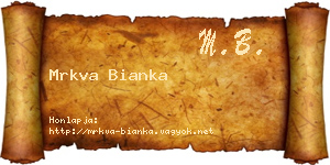 Mrkva Bianka névjegykártya