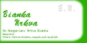 bianka mrkva business card